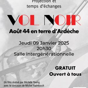 Vol Noir, Août 44 en Terre d'Ardèche / projection et temps d'échanges