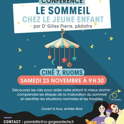 conférence "Le sommeil chez le jeune enfant"