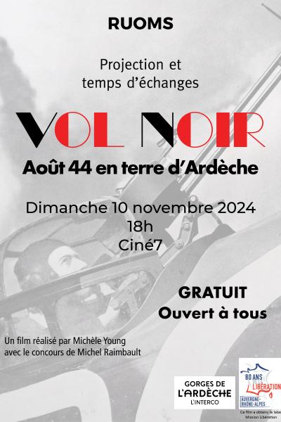 Projection "Vol Noir, Août 44 en Terre d'Ardèche"